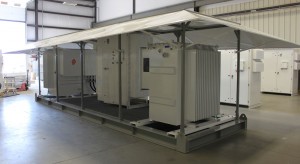 SUBCOE 500KVA Dual Transformer Open Skid System with Gable Roof